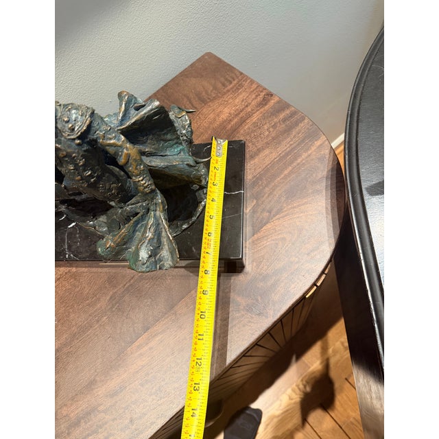Late 20th Century Signed Humberto Peraza Bronze Bullfight Sculpture on Marble Base For Sale - Image 9 of 10