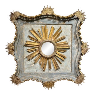 Italian Carved Sunburst Panel For Sale