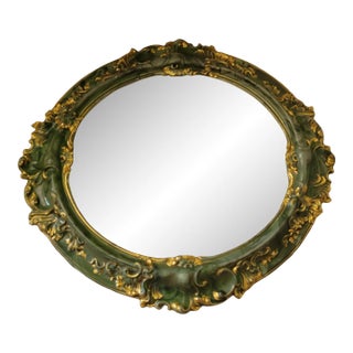 Vintage French Provincial Porcelain Mirror For Sale