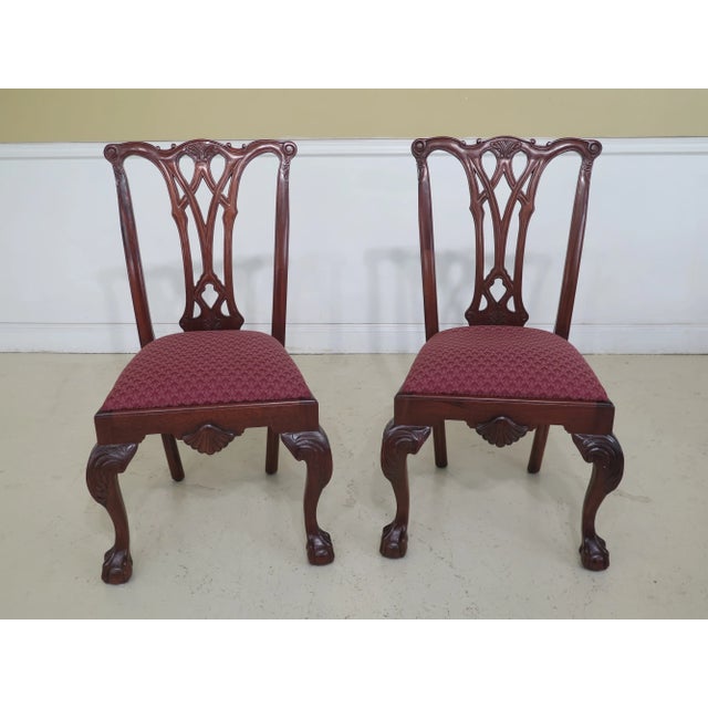 Craftique Ball & Claw Mahogany Dining Room Chairs - Set of 8 For Sale - Image 9 of 13
