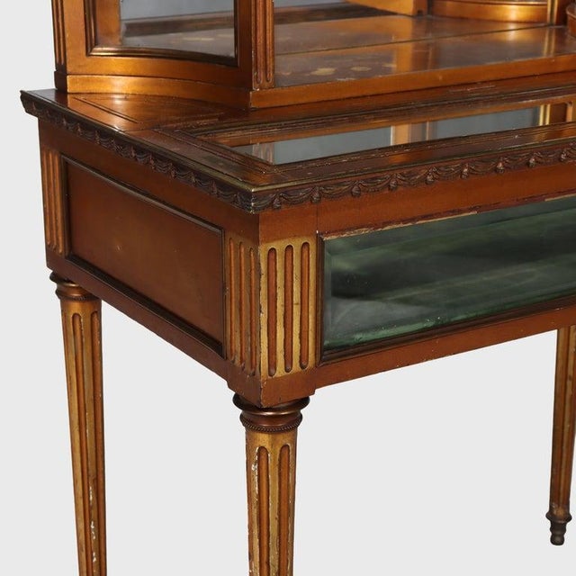 Antique French Louis XVI Gilt Wood & Ormolu Vitrine C1920 For Sale - Image 13 of 16