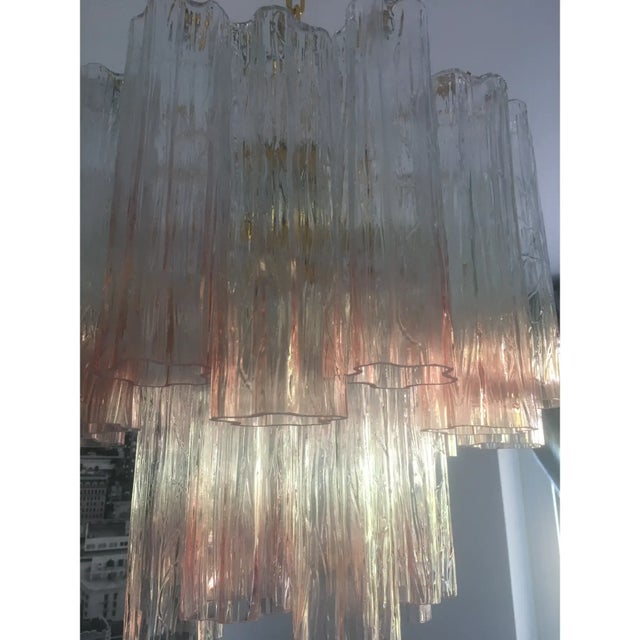 Venini-Style Murano Glass Tronchi Chandelier For Sale - Image 10 of 10