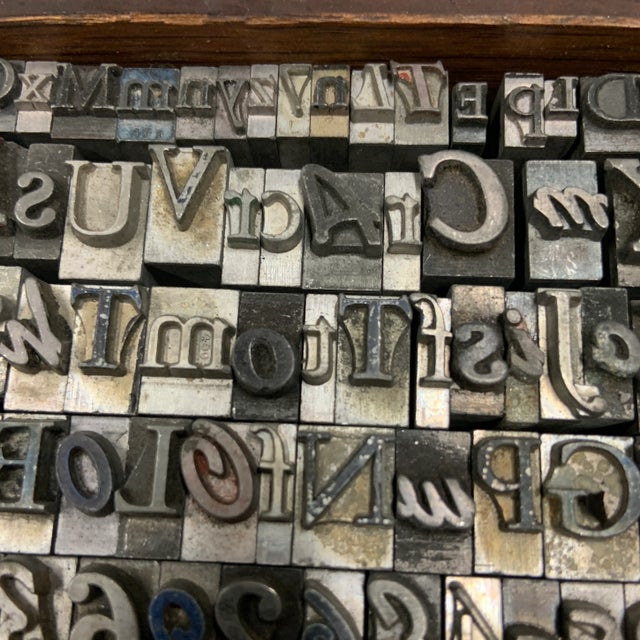 Vintage 1950s Letterpress in Drawer For Sale - Image 4 of 9