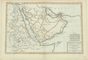 Map of the Arabian Peninsula with Parts of Egypt