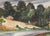 Wonderful mid century country lane in the pines landscape watercolor by Joseph Yeager (American, 20th Century). This piece...