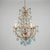 Cage Basket Chandelier with Azure Crystal Drops, 1960s For Sale - Image 9 of 9