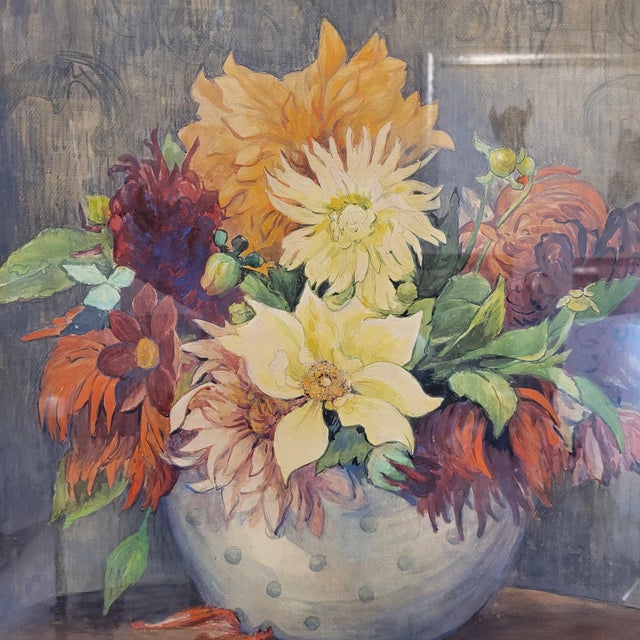 Louis-Germain Baligot, Flowers, 20th Century, Gouache For Sale - Image 9 of 18