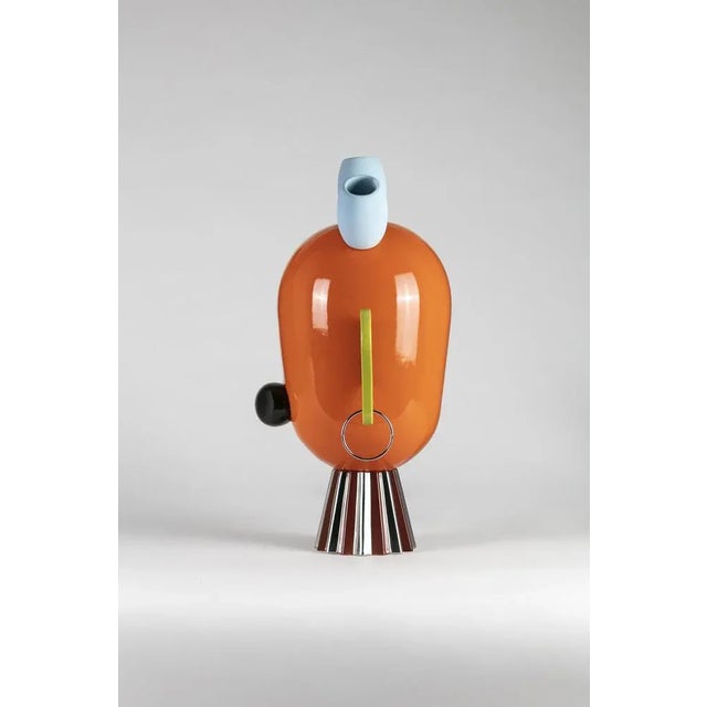 A large ceramic container inspired by the unmistakable aesthetics of tribal cultures. The charm for primitive language is...