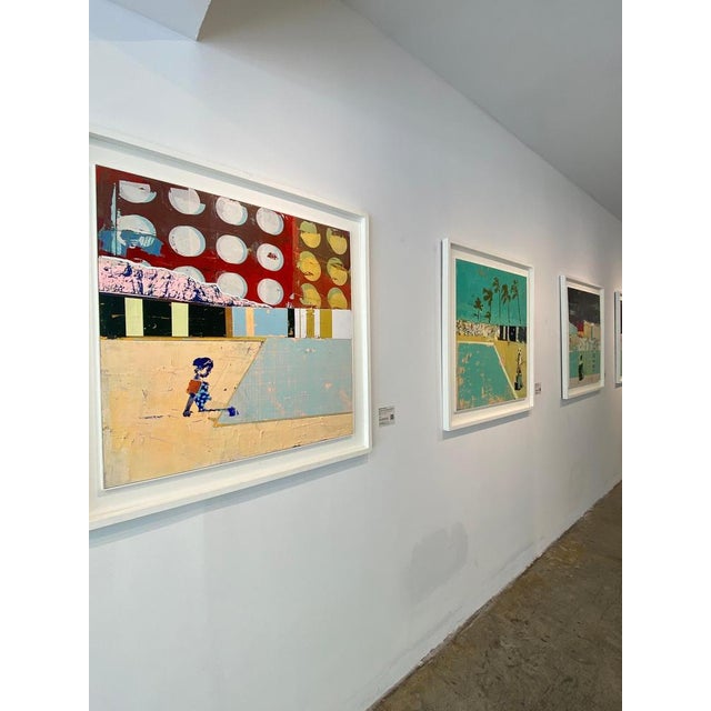 Dan Parry-Jones, Swimmer with Orange Armbands, 2025, Mixed Media For Sale - Image 7 of 11