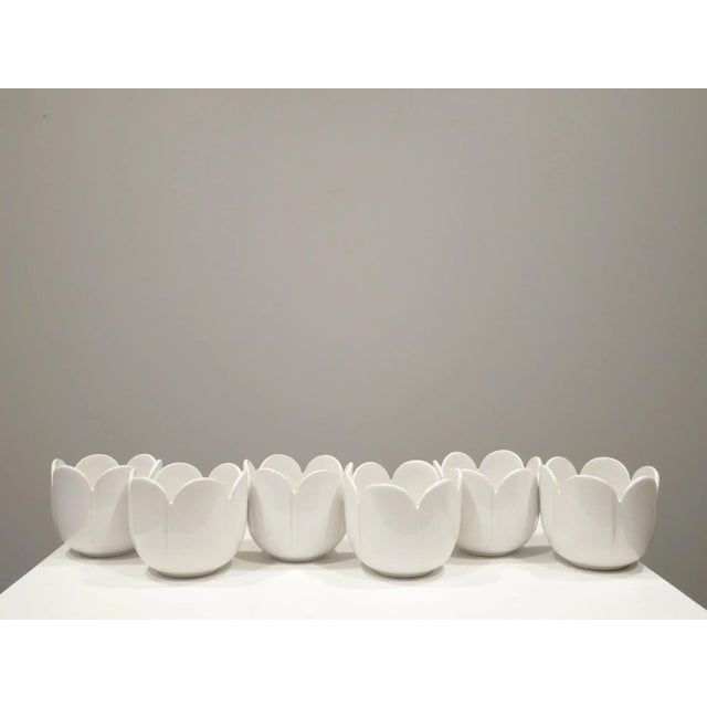 Flower Candleholders from Höganäs Ceramics, Sweden, 1980s, Set of 6, in Very Good conditions. Designed 1980 to 1989 This...