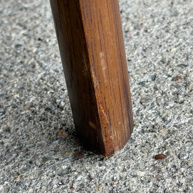 1960s Lane Silhouette Sculptural Walnut & Glass End Table by Andre Bus For Sale - Image 12 of 12