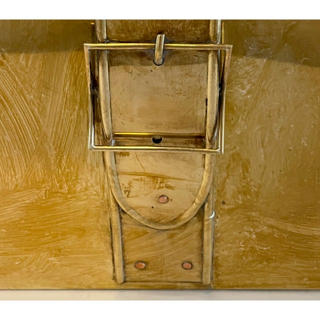 1970s 1970's Maria Pergay Style Italian Brass Magazine Rack For Sale - Image 5 of 7