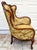 Brown Victorian Rococo Revival Carved Bird Crest Music Room Wingback Armchair For Sale - Image 8 of 18