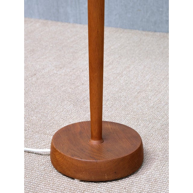 Metal Vintage Floor Lamp in Oak from Falkenbergs Belysning, Sweden, 1960s For Sale - Image 7 of 10