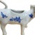 1950s French Porcelain Cow Creamer – Blue Floral Pattern | Marked “France f.d. Véritable Porcelaine” | 7” Long Ceramic Pitcher For Sale In Phoenix - Image 6 of 14