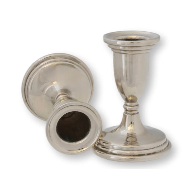 English Mirror Finish Tray & Candlesticks For Sale - Image 4 of 7