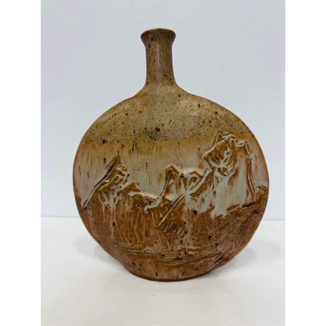 Mid- Century Sladek Organic Earth Tone Art Bud Pottery Vase For Sale - Image 4 of 7