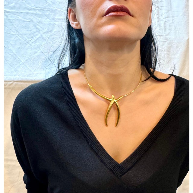 Tiffany & Co Elsa Peretti Vintage Choker/ Necklace, 18K Yellow Gold 49 gm For Sale - Image 9 of 18