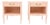 Henredon French Provincial Louis XV Style Pink Lacquered Nightstands, Pair | Newly Refinished For Sale