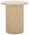 Wood Monka Round End Table in Bleached White For Sale - Image 7 of 7