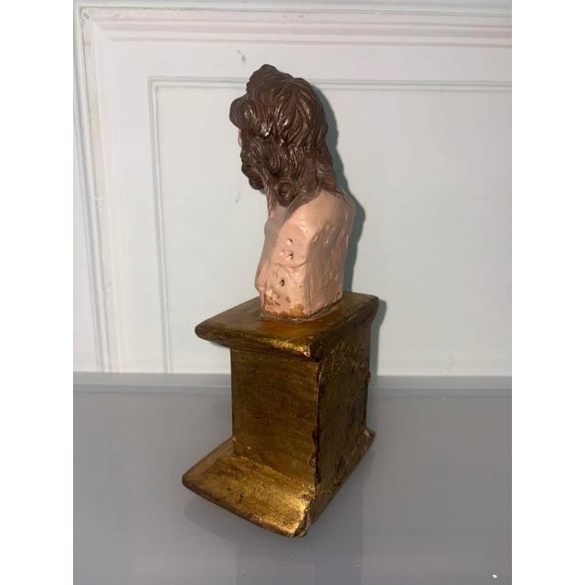 Glass Glass Christ Bust, 1920s For Sale - Image 7 of 9