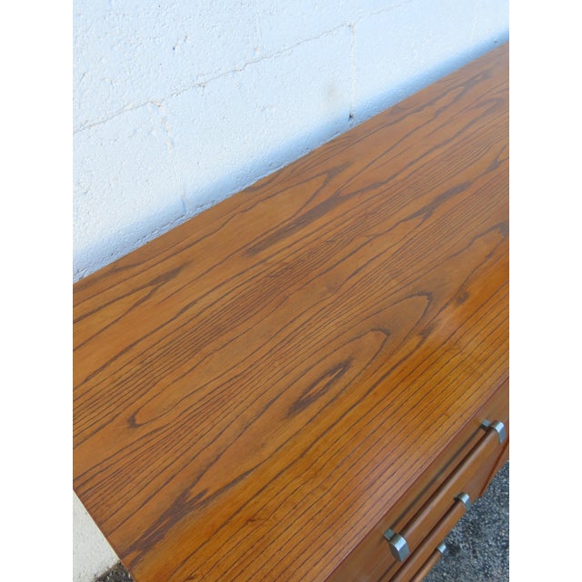 Mid Century Modern Royal Palm Solid Oak Long Low Dresser 5882 For Sale - Image 17 of 18
