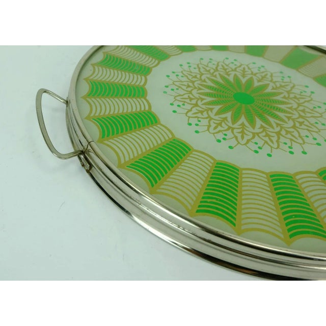Art Deco Abstract Glass & Metal Tray, 1930s For Sale - Image 6 of 10