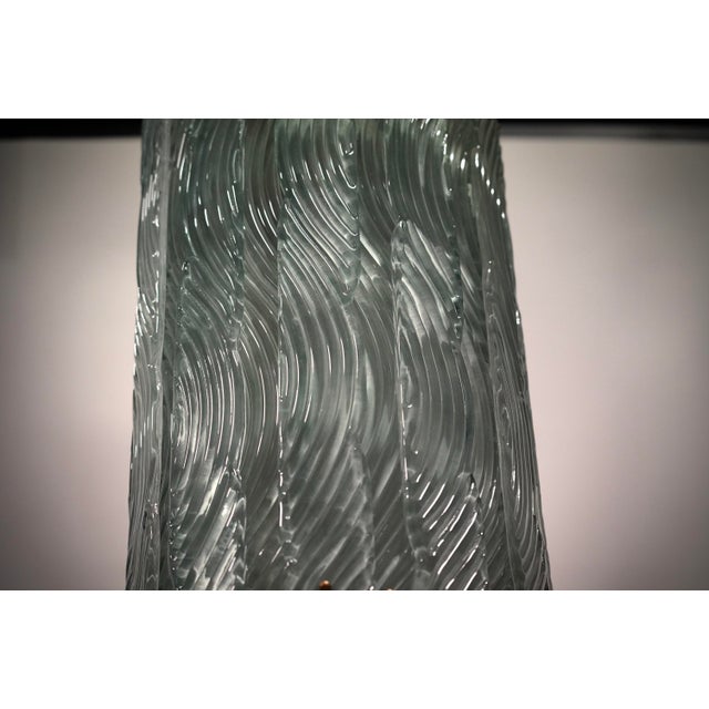 Murano Art Glass and Brass Green Color Chandelier and Pendant from Fontana Arte, 2000 For Sale - Image 4 of 12