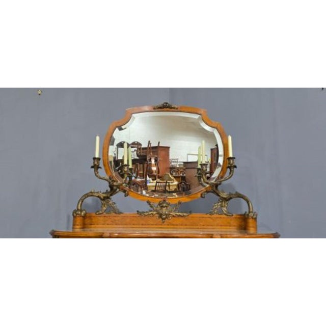 French Satinwood Dressing Table, 1880s For Sale - Image 4 of 14