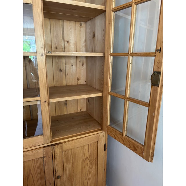Wooden Glass Cabinet For Sale - Image 4 of 8