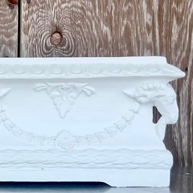 Vintage Boho Ram’s Head Planter Box For Sale - Image 10 of 15