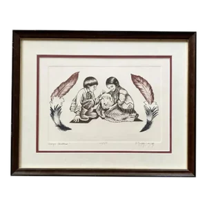 1970s B. Thornton Sansom “Navajo Christmas” Framed Signed & Numbered Litho Print