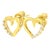 14K Yellow Gold 1/8 Cttw Diamond Journey Heart Hoop Earrings, A Pair For Sale - Image 4 of 6
