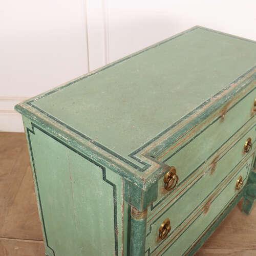 Dutch Painted Empire Chest of Drawers For Sale - Image 12 of 13
