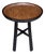 Andrianna Shamaris Midcentury Couture Antique Teak Wood Tray Side Table For Sale