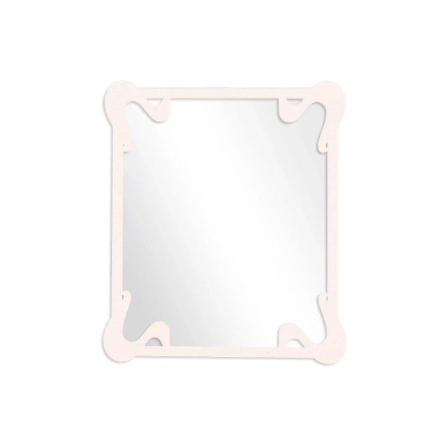 Contemporary Fleur Home Carnival St. Roch Rectangle Mirror in Frosted Petal, 36x48 For Sale - Image 3 of 3