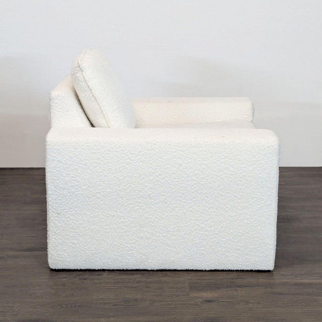 Tov Furniture Maeve Modern White Lounge Chair, Plush Bouclé Upholstery For Sale - Image 4 of 7