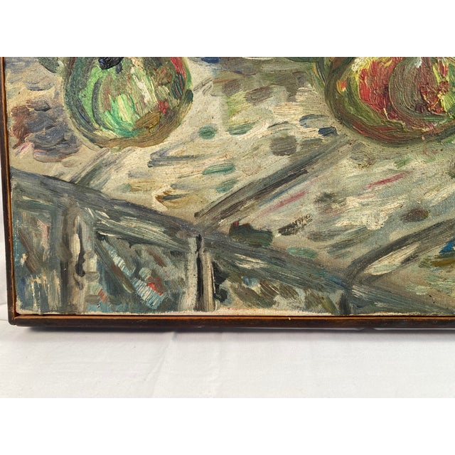 Antique, French, Oil on Canvas Framed Painting, 1920s For Sale - Image 9 of 9