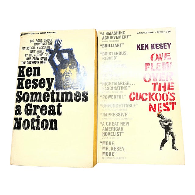 Vintage Softcovers Ken Kesey Notion Cuckoo's Nest Set/2 For Sale