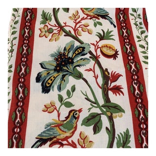 Brunschwig & Fils Le Lac Border Cotton Linen Fabric- 1/2 Yard Remnant For Sale