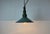Industrial Petrol Enamel Military Pendant Lamp with Cast Aluminium Top, 1960s For Sale - Image 9 of 17