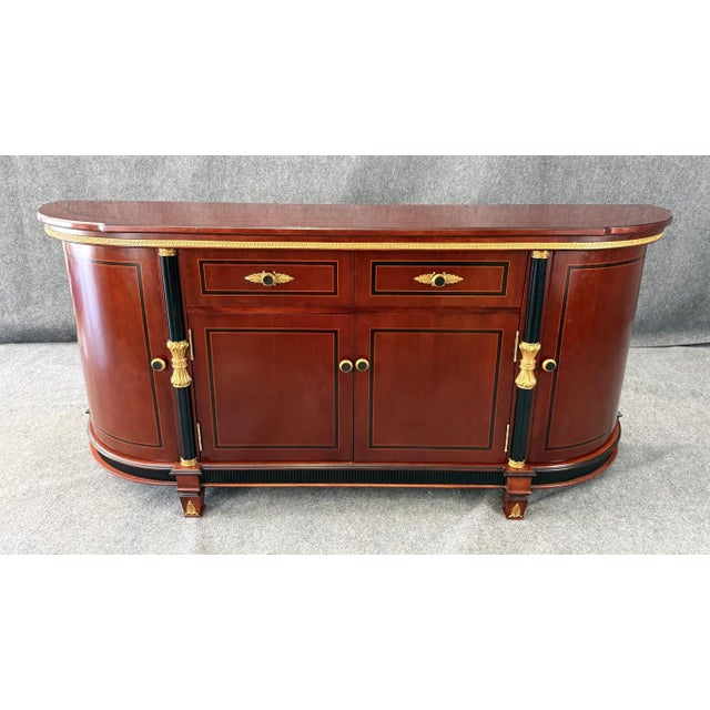 Astoria Grand Gigasso 83” Sideboard Buffet With Mirror For Sale - Image 4 of 18
