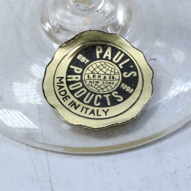 Glass 1950s Italian Hand-Blown Long Stemmed Blue Nason Moretti Wine Glasses- Set of 6 For Sale - Image 7 of 7