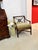 McGuire McGuire, “Target Back” Rattan Lounge Chairs With Ottoman. Fully Refurbished. Beautiful Original Upholstery in Excellent Condition. For Sale - Image 4 of 12