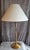 Vintage Table Lamp with Brass Base and Cream-White Fabric Shade, 1980s For Sale - Image 4 of 9