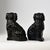 Antique Staffordshire Jackfield Black Mantle Dog Figurines, 1800s, Set of 2 For Sale - Image 6 of 10