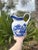 Chinese Vintage Chinese Blue & White Canton Style Porcelain Pitcher For Sale - Image 3 of 5