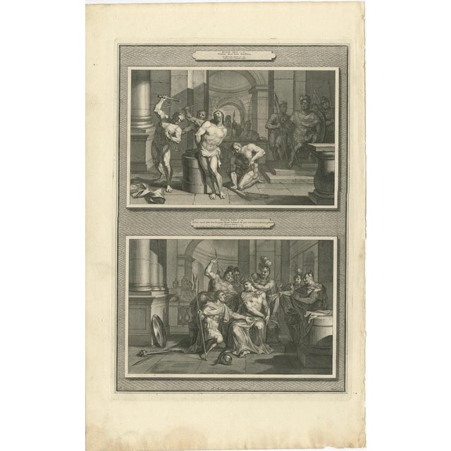 Paper Pieter Mortier, The Passion of Christ, 1700, Paper, Set of 6 For Sale - Image 7 of 9