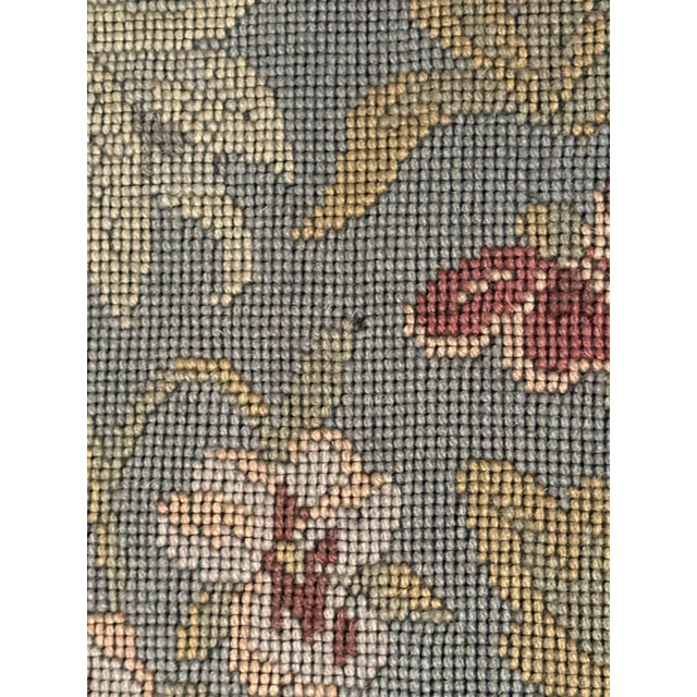 Textile Vintage Medieval Revival Figural Woven Tapestry in Ornate Gilt Frame For Sale - Image 7 of 13