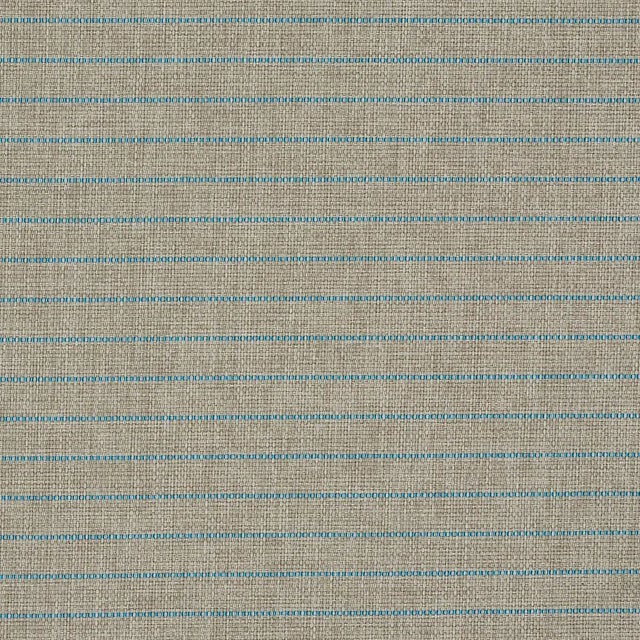 Transitional Sample - Schumacher Manning Stripe Indoor/Outdoor Fabric in Aqua For Sale - Image 3 of 3